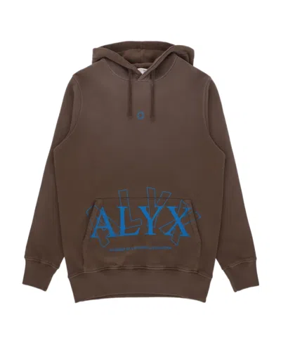 Alyx 2x Logo Hoodie In Brown