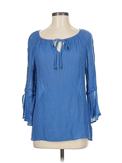 Pre-owned Alyx 3/4 Sleeve Blouse In Blue