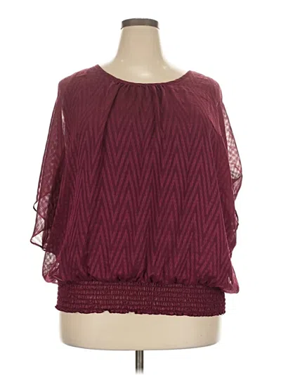 Pre-owned Alyx 3/4 Sleeve Blouse In Burgundy