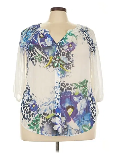 Pre-owned Alyx 3/4 Sleeve Blouse In Ivory