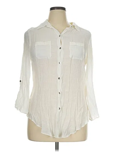 Pre-owned Alyx 3/4 Sleeve Button Down Shirt In Ivory
