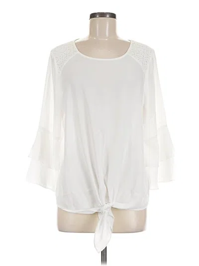 Pre-owned Alyx 3/4 Sleeve Top White Keyhole Neckline Tops