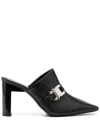 Alyx Black Buckle Heels In Black
