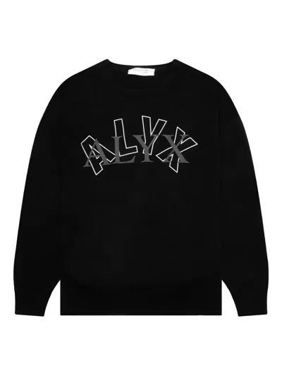 Alyx Arch-logo Crew-neck Sweater In Black