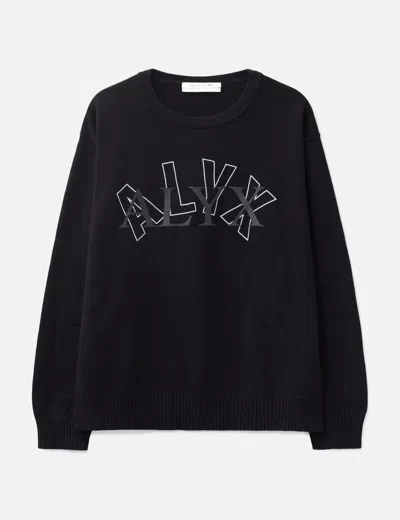 Alyx Arch Logo Crewneck Sweater In Black
