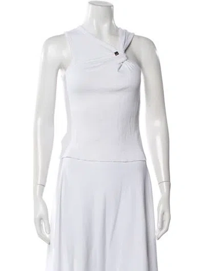 Pre-owned Alyx Asymmetrical Sleeveless Top In White