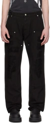 ALYX BLACK DESTROYED TROUSERS