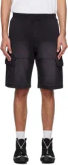 Alyx Garment-dyed Cargo Shorts In Washed Black