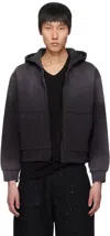 Alyx Black Garment-dyed Reversible Hoodie In Washed Black