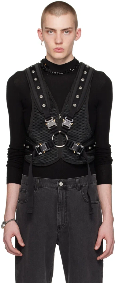 Alyx Black Harness Waistcoat In Blk0001 Black