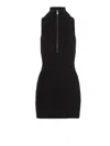 Alyx Black Ribbed Knit Zipper Dress In Black