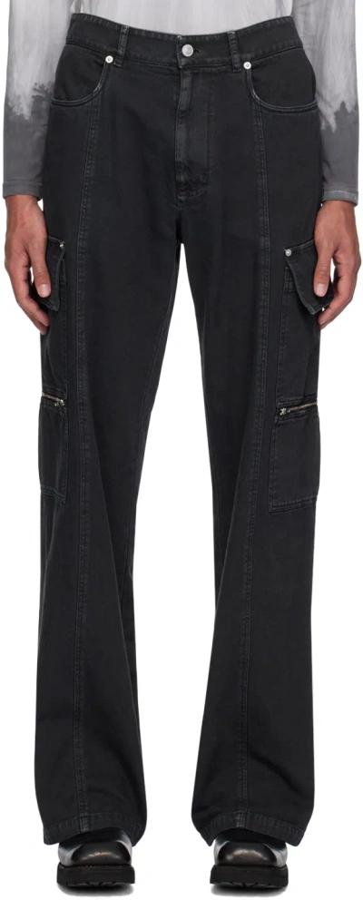 Alyx Black Skater Cargo Pants In Blk0003 Washed Black