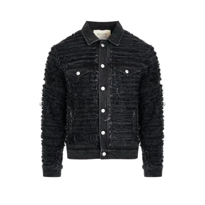 Alyx Distressed-finish Denim Jacket In Black