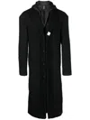 Alyx Bouclé Layered Single-breasted Coat In Schwarz