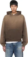 Alyx Men S Garment Dye Boxy Hoodie Washed In Washed Brown