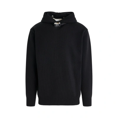 Alyx Buckle Knitted Hoodie In Black