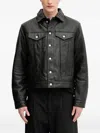 Alyx Button-fastening Leather Jacket In Black
