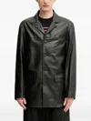 Alyx Buttoned Leather Jacket In Black