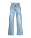 Alyx Oversized Denim Cargo Pants Light In Blue