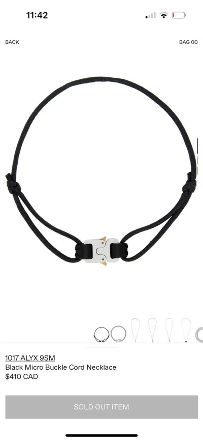 Pre-owned Alyx Choker Necklace In Black
