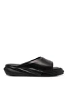 Alyx Mono Leather Slide Sandals In Black