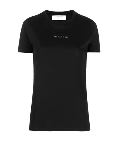Alyx Circle Logo-print Cotton T-shirt In Black