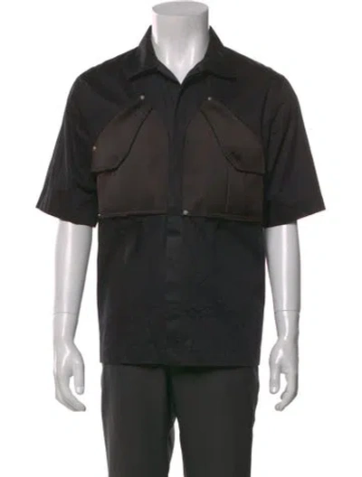 Pre-owned Alyx Colorblock Pattern Short Sleeve Shirt In Black