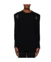 Alyx Contrasting-patches Ribbed-knit Jumper In Black