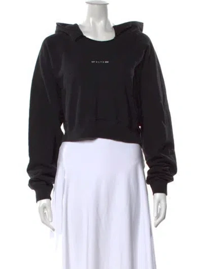 Pre-owned Alyx Crew Neck Long Sleeve Hoodie In Black
