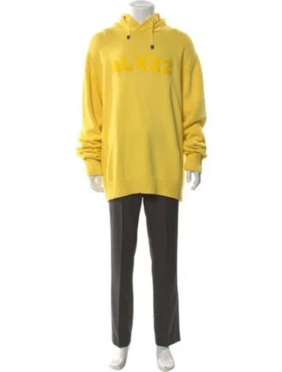 Pre-owned Alyx Crew Neck Long Sleeve Hoodie In Yellow