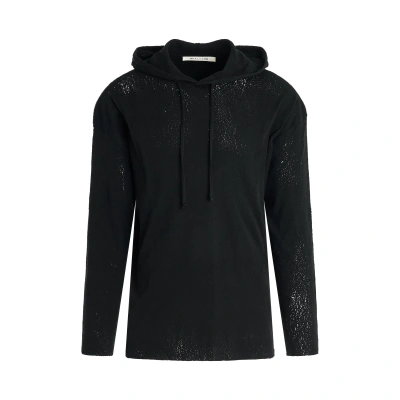 Alyx Destroyed Hooded T-shirt In Black