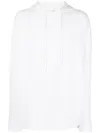Alyx Distressed Hooded Long-sleeve Top In White
