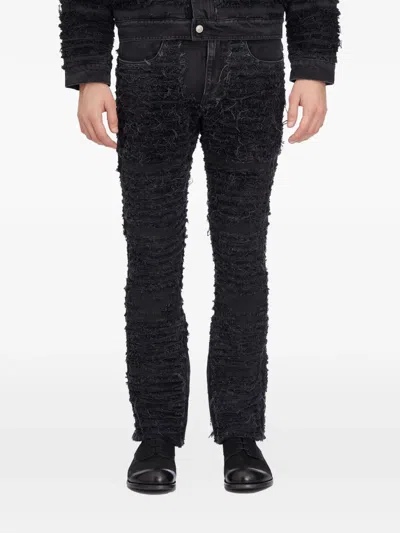 Alyx Distressed Zip-ankle Jeans In Black