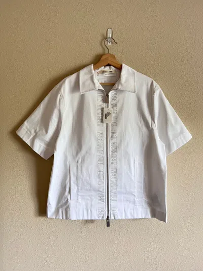 Pre-owned Alyx Double Zip Short Sleeve Work Shirt In White