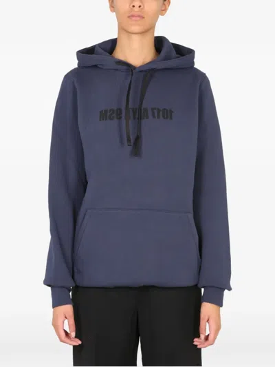 Alyx Relaxed-fit Hoodie With Drawstring Hood In Blue