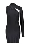 Alyx Black Single Sleeve Minidress In Black