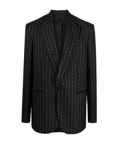 Alyx Embroidered Wool-cashmere Blazer In Black