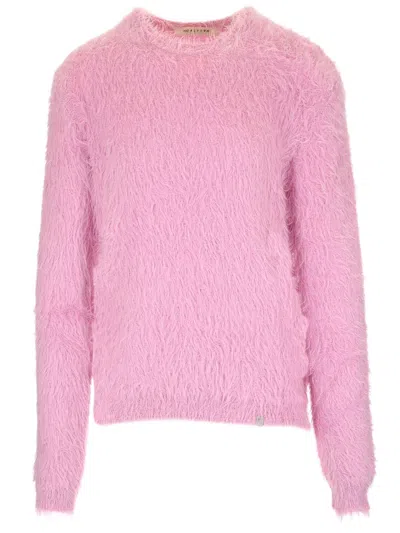 Alyx Faux-fur Long-sleeved Jumper In Pink