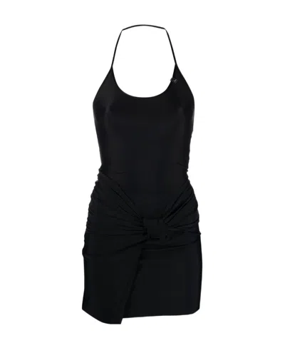 Alyx Gathered Detail Minidress In Black