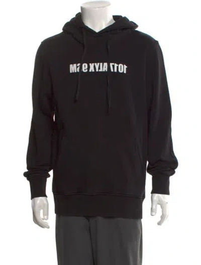 Pre-owned Alyx Graphic Print Crew Neck Hoodie In Black