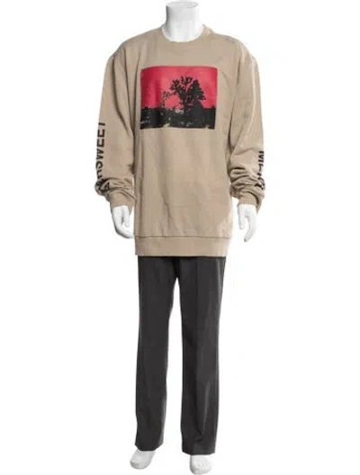 Pre-owned Alyx Graphic Print Crew Neck Pullover W/ Tags In Neutrals