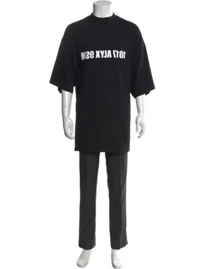 Pre-owned Alyx Graphic Print Crew Neck T-shirt In Black