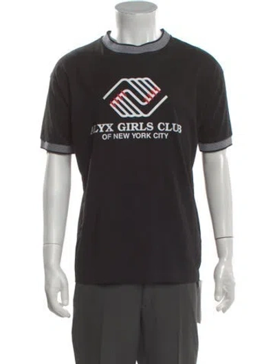 Pre-owned Alyx Graphic Print Crew Neck T-shirt In Black