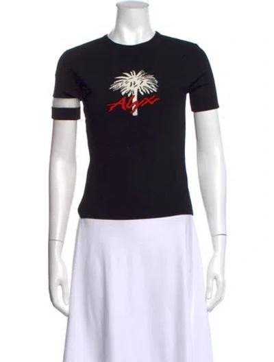 Pre-owned Alyx Graphic Print Crew Neck T-shirt In Black