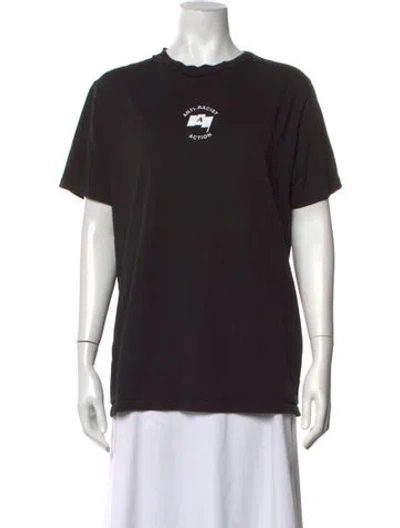 Pre-owned Alyx Graphic Print Crew Neck T-shirt In Black