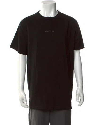 Pre-owned Alyx Graphic Print Crew Neck T-shirt In Black