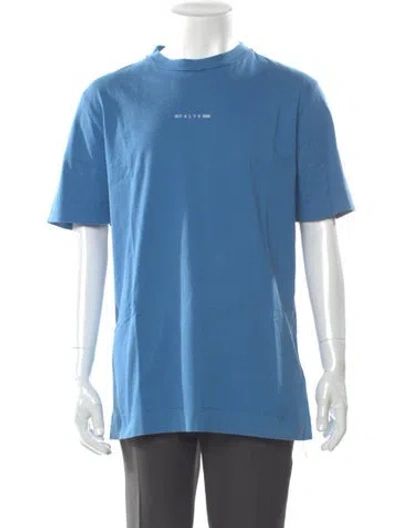 Pre-owned Alyx Graphic Print Crew Neck T-shirt In Blue