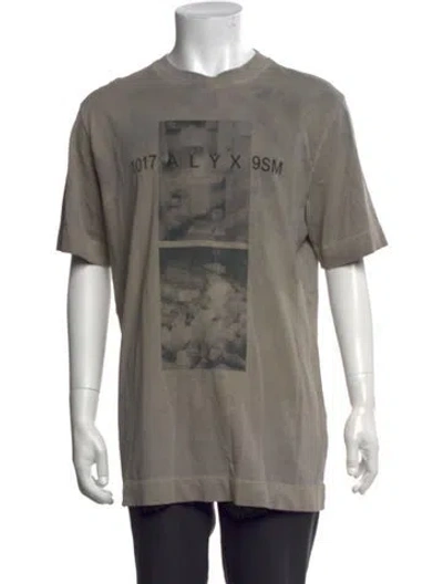 Pre-owned Alyx Graphic Print Crew Neck T-shirt In Grey