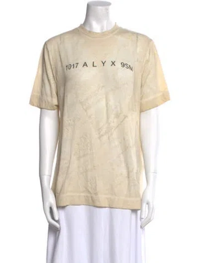 Pre-owned Alyx Graphic Print Crew Neck T-shirt In Neutral