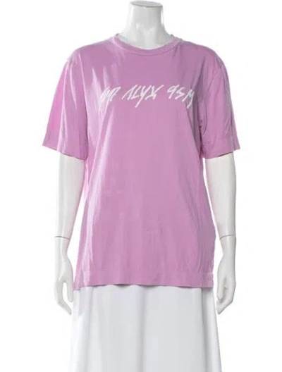 Pre-owned Alyx Graphic Print Crew Neck T-shirt In Purple